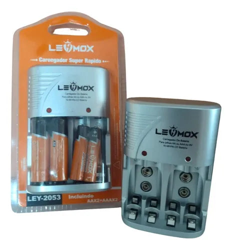 Carregador de Pilha Lehmox LEY-2053 Silver