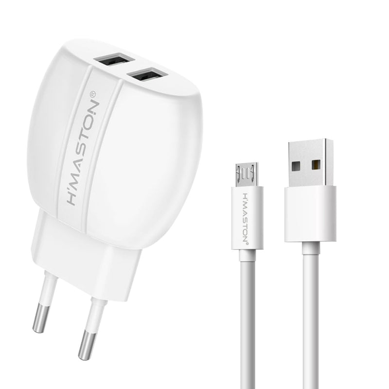 Carregador H'maston Micro-USB V8 30W Y51-1 Branco