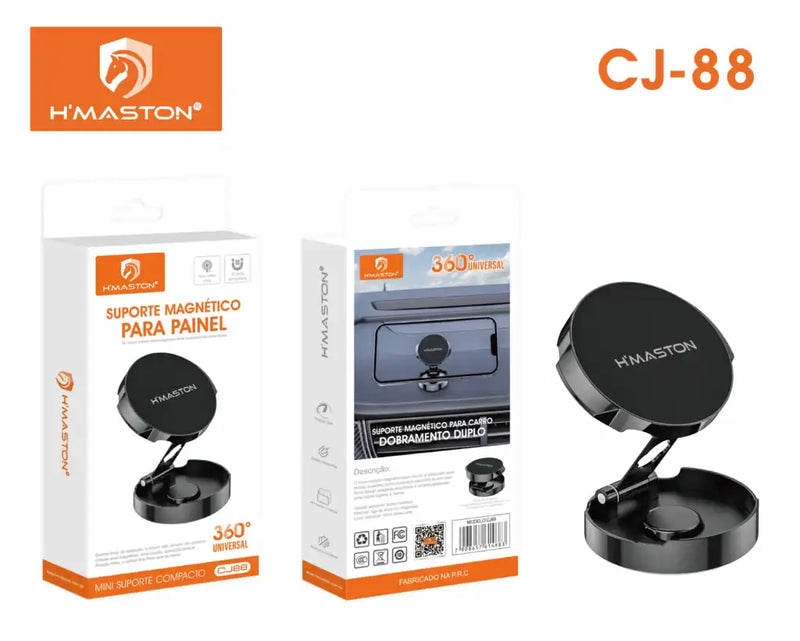 Suporte de Celular Veicular H'maston Magnético Mini CJ-88 Preto