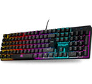 Teclado Gamer Mecânico Knup Madset RGB TE114 Preto