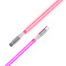 Cabo Carregador Hrebos Premium Neon Rgb Usb-c Usb-c
