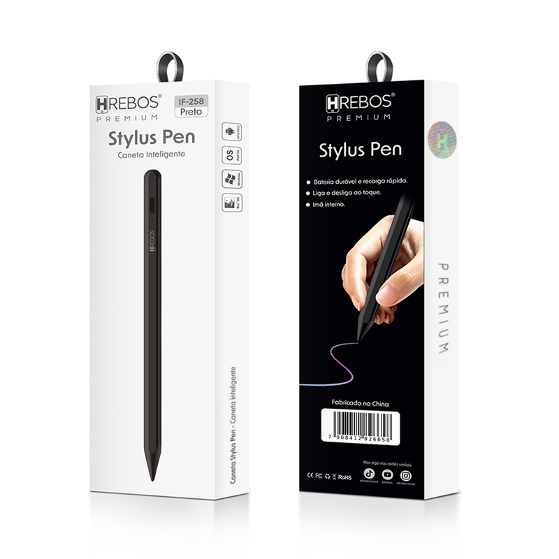 Caneta Stylus Touch Digital Hrebos If-229 Ponta Fina