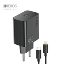 Carregador Hrebos Premium Lightning 45w Crg-226i