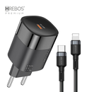 Carregador Hrebos Premium Usb-C/ Lightning 33w Crg-222i