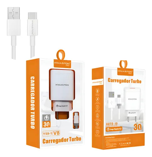 Carregador Hmaston Micro-Usb v8 30w Y59-1