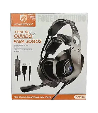Fone de Ouvido Headset Gamer H’maston SNS10 Preto